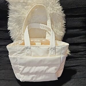 Elegant Padded Cream Tote Bag